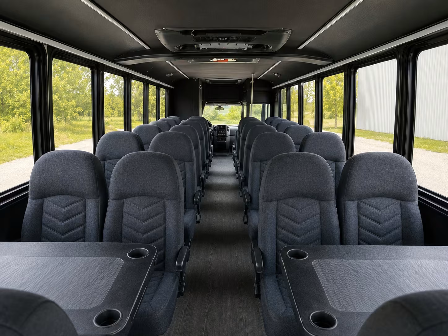 15 passenger minibus interior
